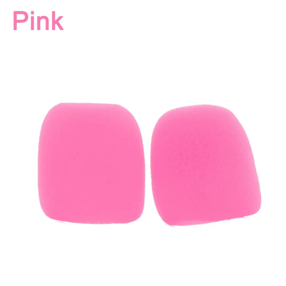 2 ชิ้นที่มีสีสันหนาไมโครโฟนกระจกบันทึกฟองน้ําบอลอุปกรณ์ไมโครโฟนโฟมปกมือถือไมโครโฟนปก