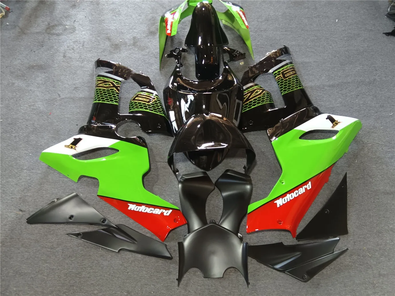 Motorcycle Fairing Kit Suitable for Kawasaki ZX-6R 05-06 Year 636 2005 2006 Fairing Green Black White Red