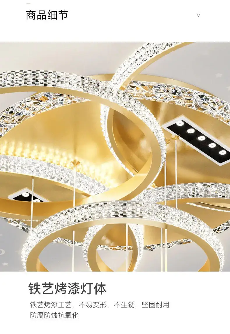 Minimalist LED ceiling lamp personalized creative ring ring living room lamp gold atmosphere bedroom study lamps and lanterns