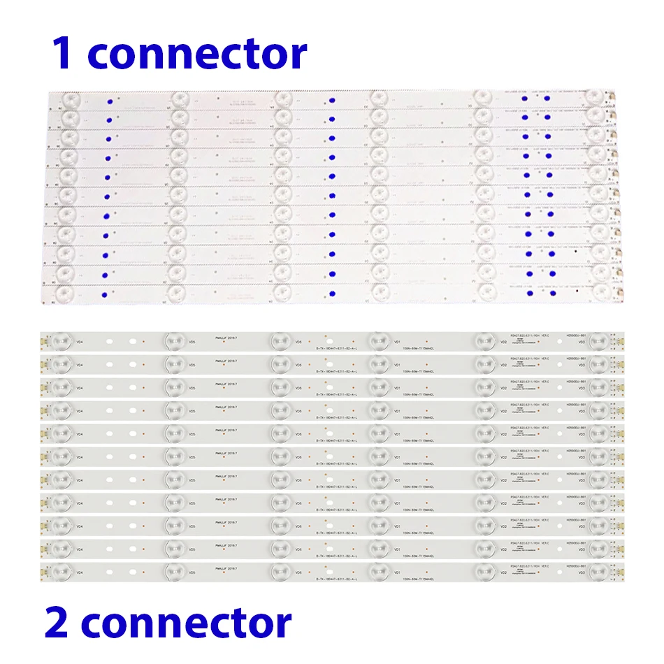 LED Strip For HISENSE_50_HD500DU-B01_11X6_3030C_3S1PX2 LTDN50K321 LTDN50K321UWTSEU 50CU6000 RSAG7.820.6311 LED50EC620UA 50K321UW