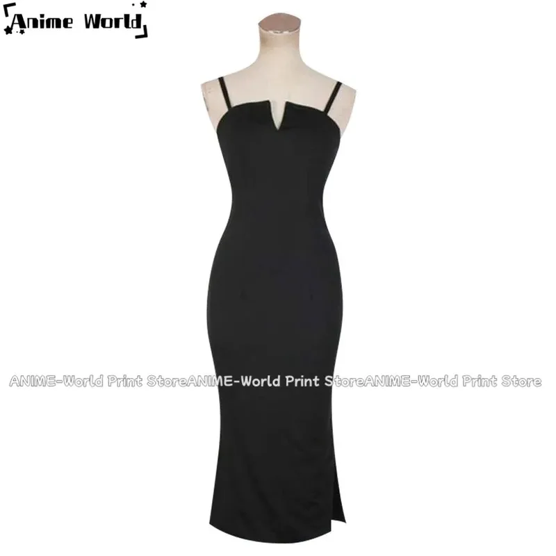 

《Custom 》Anime Fullmetal Alchemist Lust Black Dress Cosplay Costume Any Sizeb;4.f'7;j,3'