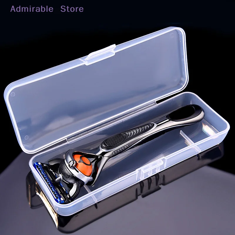 wMen Universal Shaver Storage Box Handle Box Full Transparent Plastic Case Razor Boxs Eco-Friendly PP Shaving Box