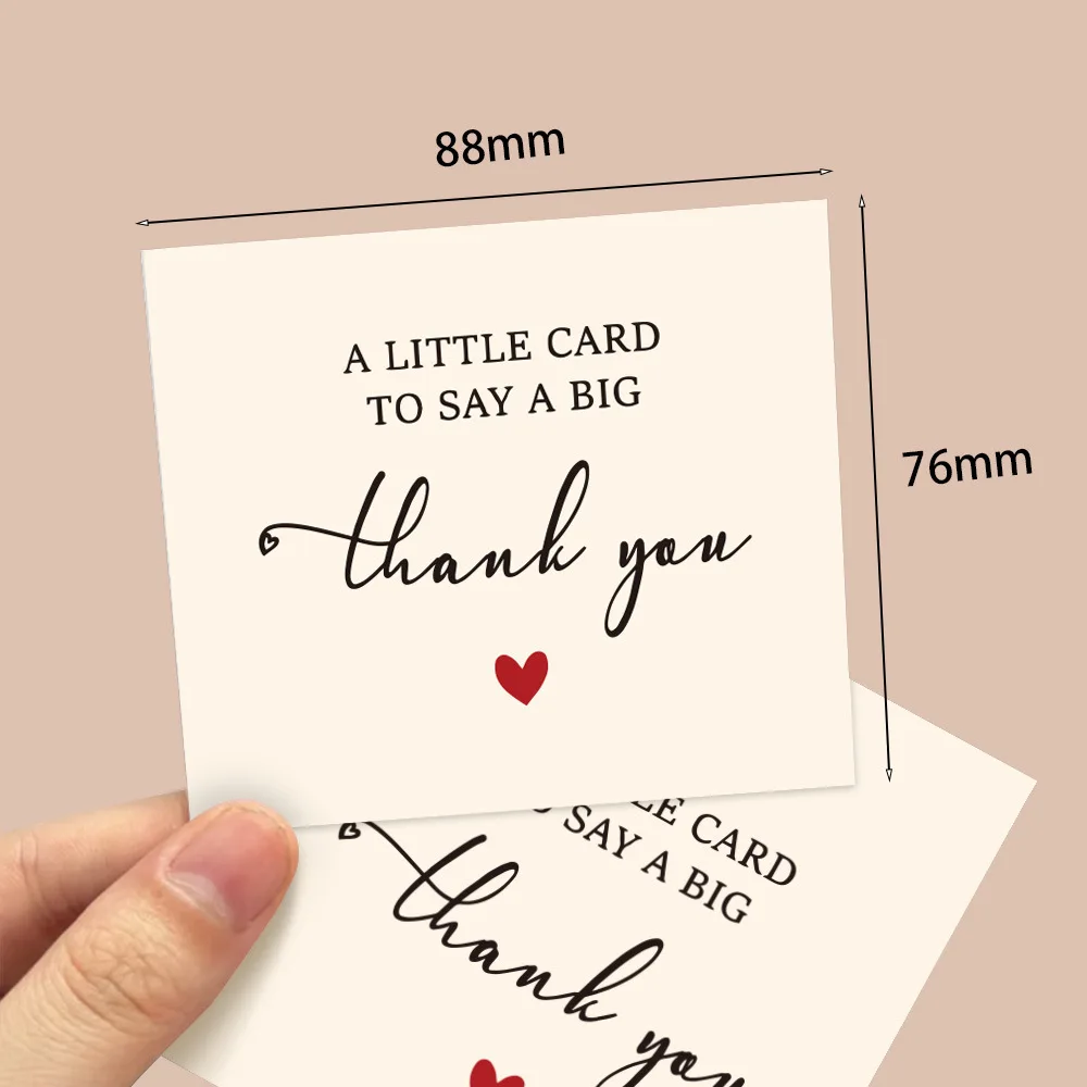 50 قطعة/الحزمة بطاقات شكر للأعمال، مناسبة للأعمال، استحمام الطفل، الزفاف، الأعمال الصغيرة، التخرج #2