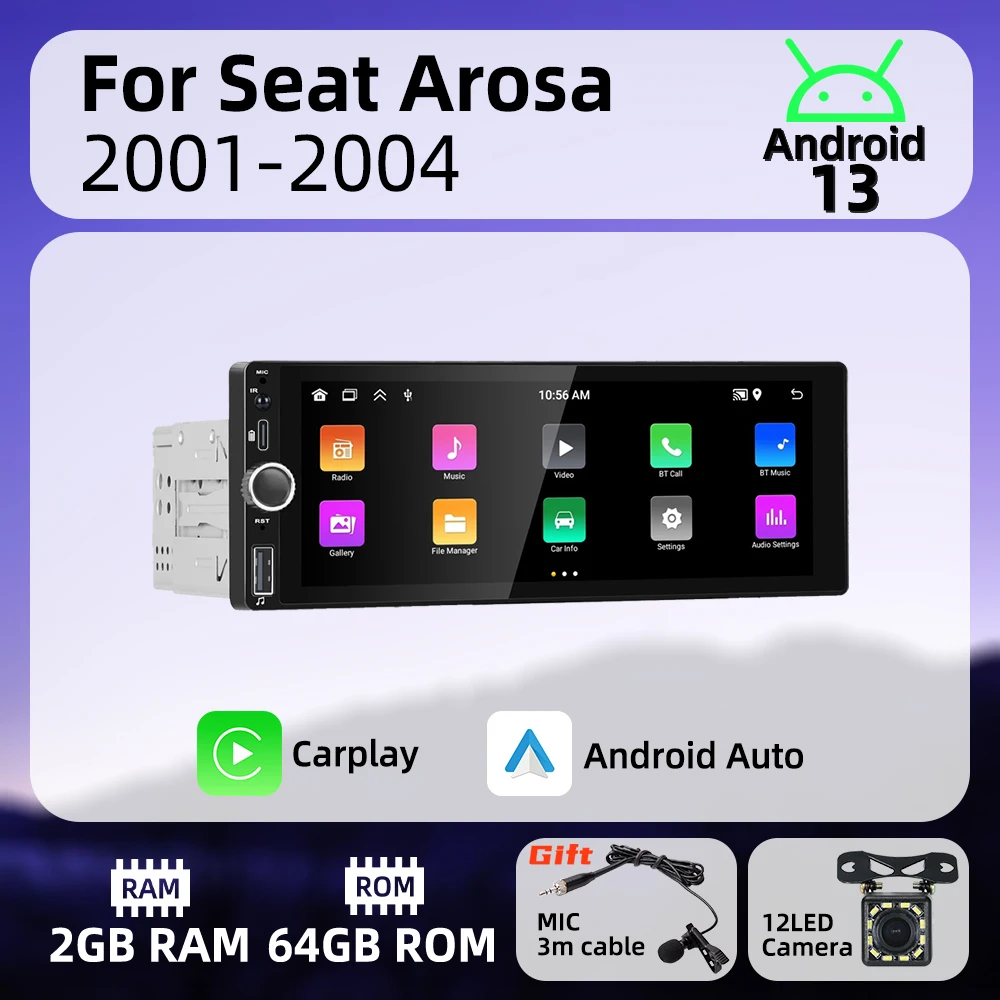 1Din Carplay Androi… - image