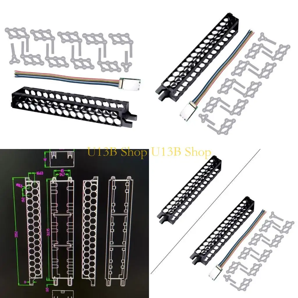 

Держатель батареи U13B с/без сварки листа 36V 10S 15A для M365 Электрические скутеры 18650 Брекета батареи 18650