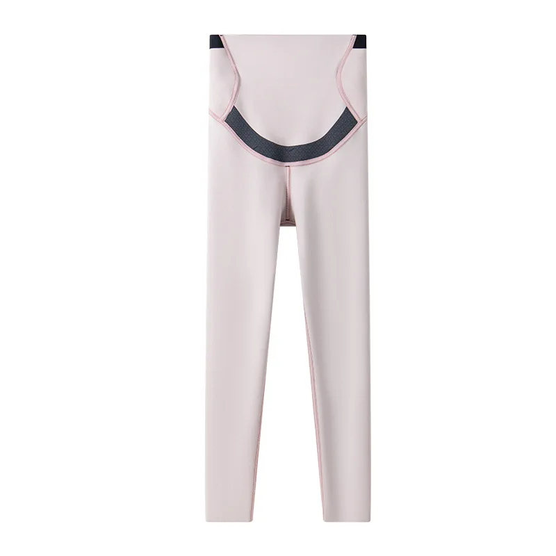Umstandshose, Fleece, verdickt, warm, Thermohose, Yogahose, Herbst-Winter, Oberbekleidung, hohe Taille, Bauchkontrolle, Shark-Hose – Detail 1