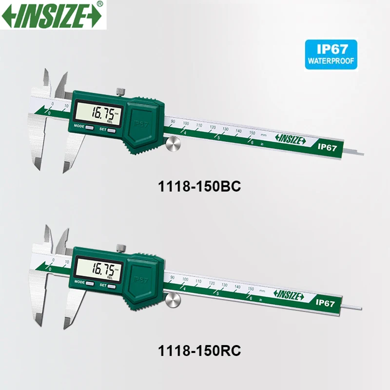 Insize IP67 Waterproof Digital Calipers,0-150mm 0-6\