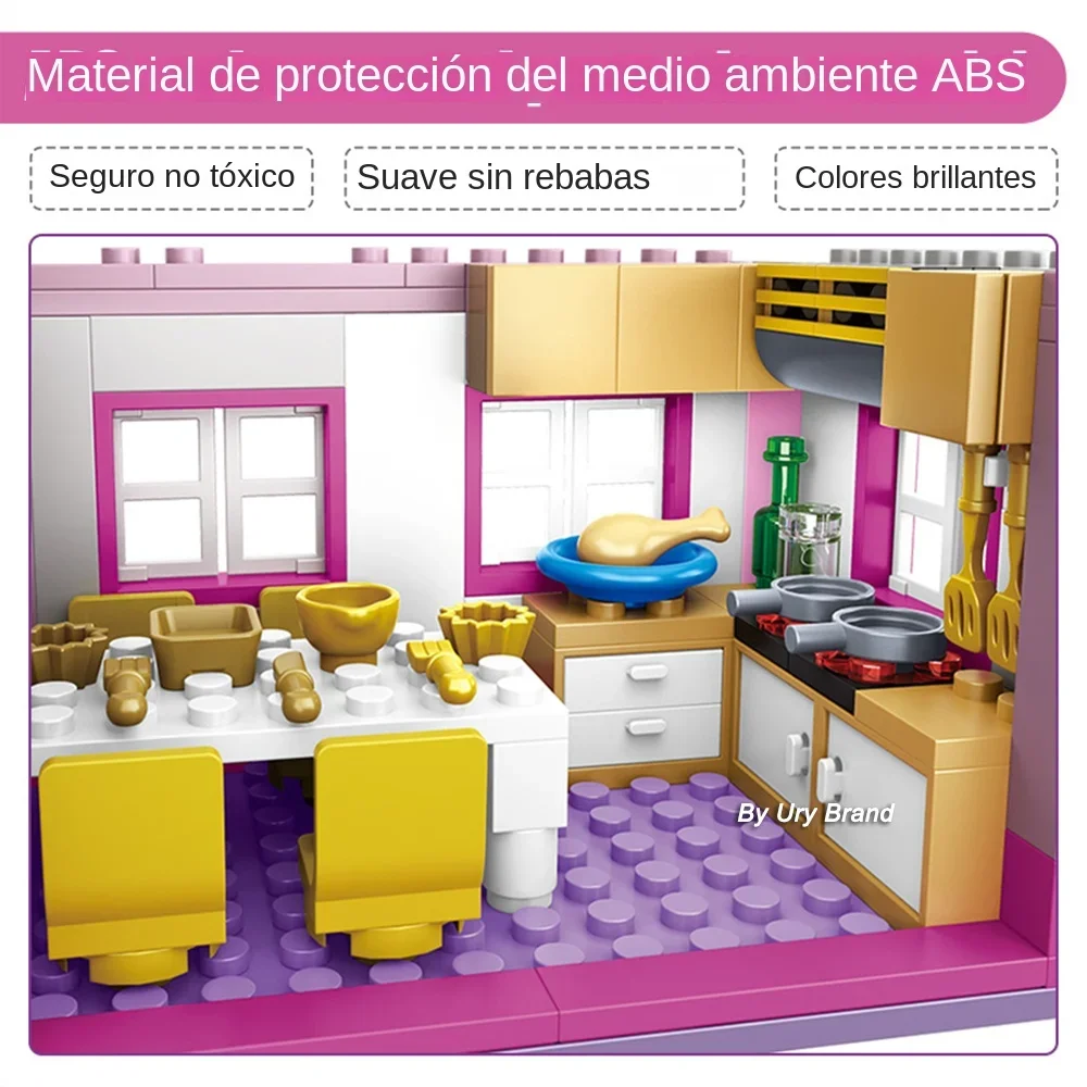 Ensembles de blocs de construction Friends City House Summer Holiday Villa Castle, figurines, piscine, jouets DIY pour enfants, filles, cadeau de Noël