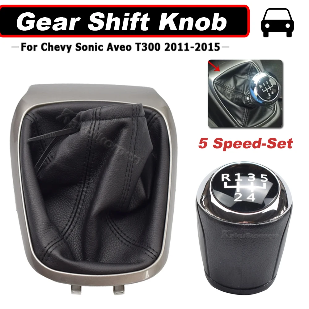 Fit for Chevrolet Sonic Aveo T300 2011-2015 New 5 6 Speed Gear Shifter Head Wear Resistant Gear Shifter Lever Knob Replacement