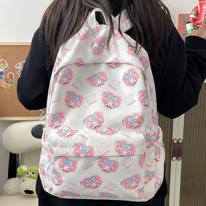 

Melody Sanrio Series Cartoon Fashion Backpack New Style Cute Large Capacity Student Bag Lightweight Versatile Casual Travel Bag