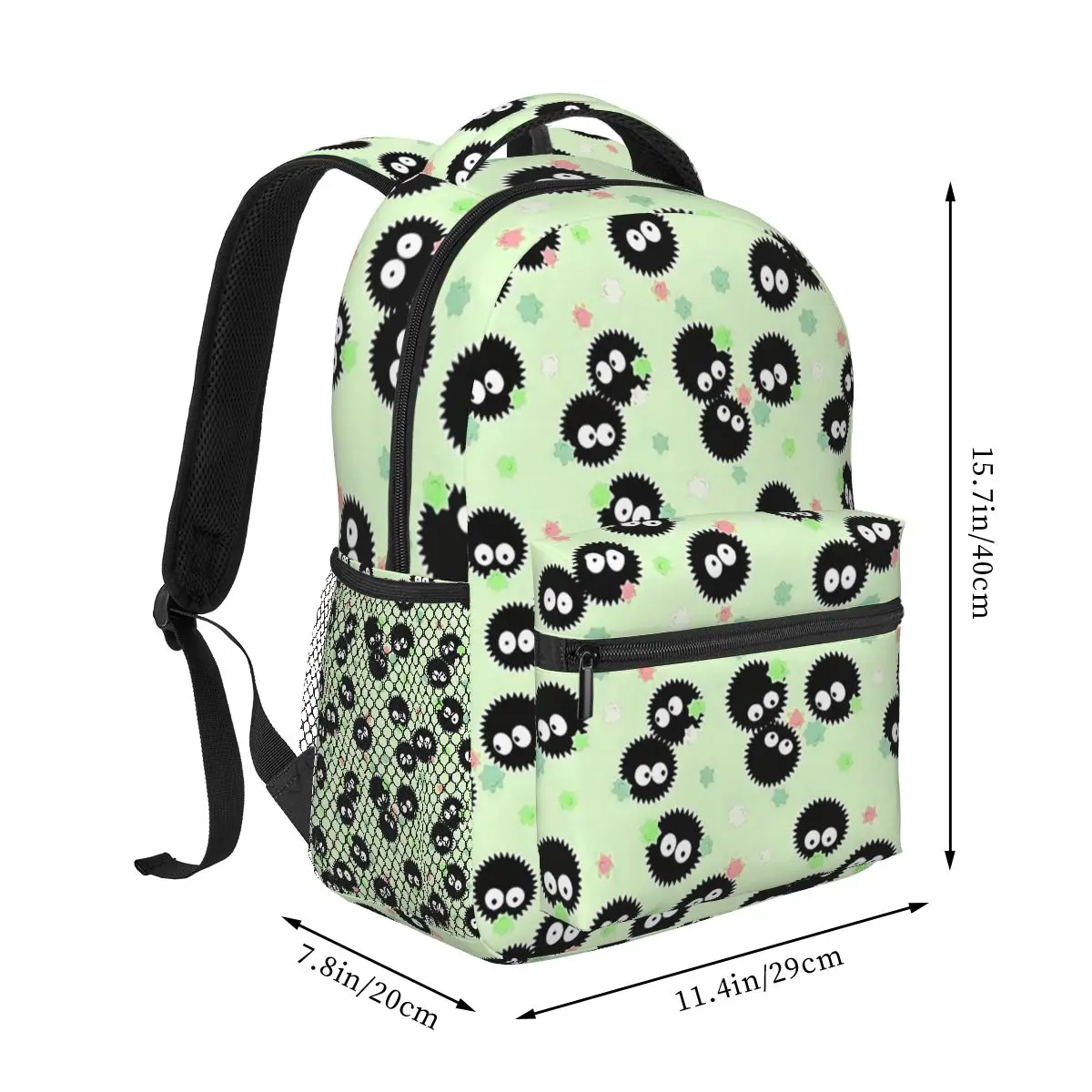 حقائب ظهر Soot Studio Ghibli للأولاد والبنات حقيبة كتب للأطفال حقائب مدرسية كرتونية للأطفال حقيبة كتف بسعة كبيرة