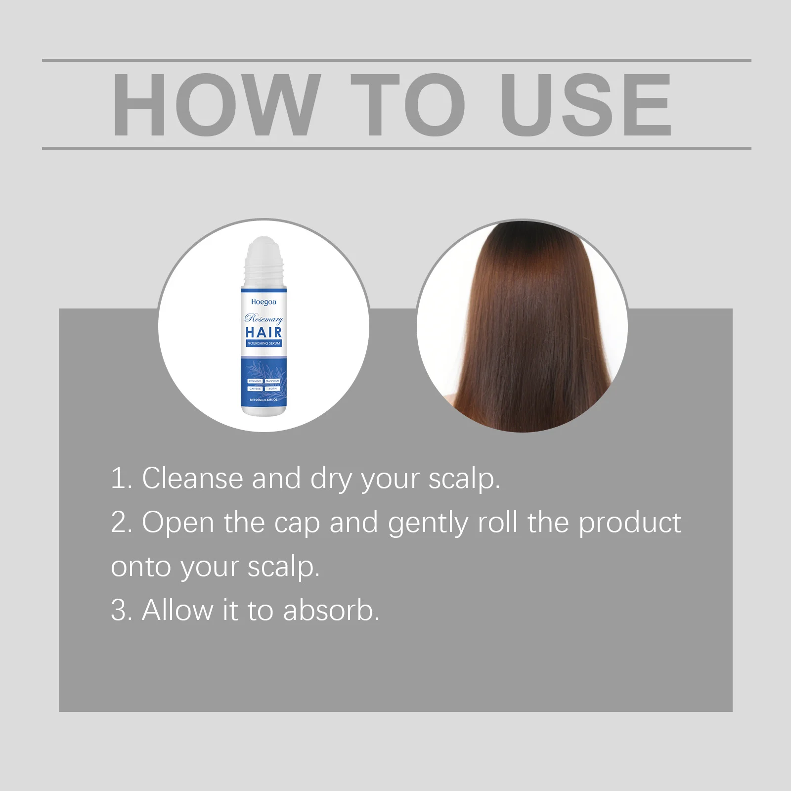 مصل تدليك فروة الرأس من روزماري لنمو الشعر ومضاد لتساقط الشعر وتقوية وتزيد من الكثافة وتغذية العناية بالشعر #6