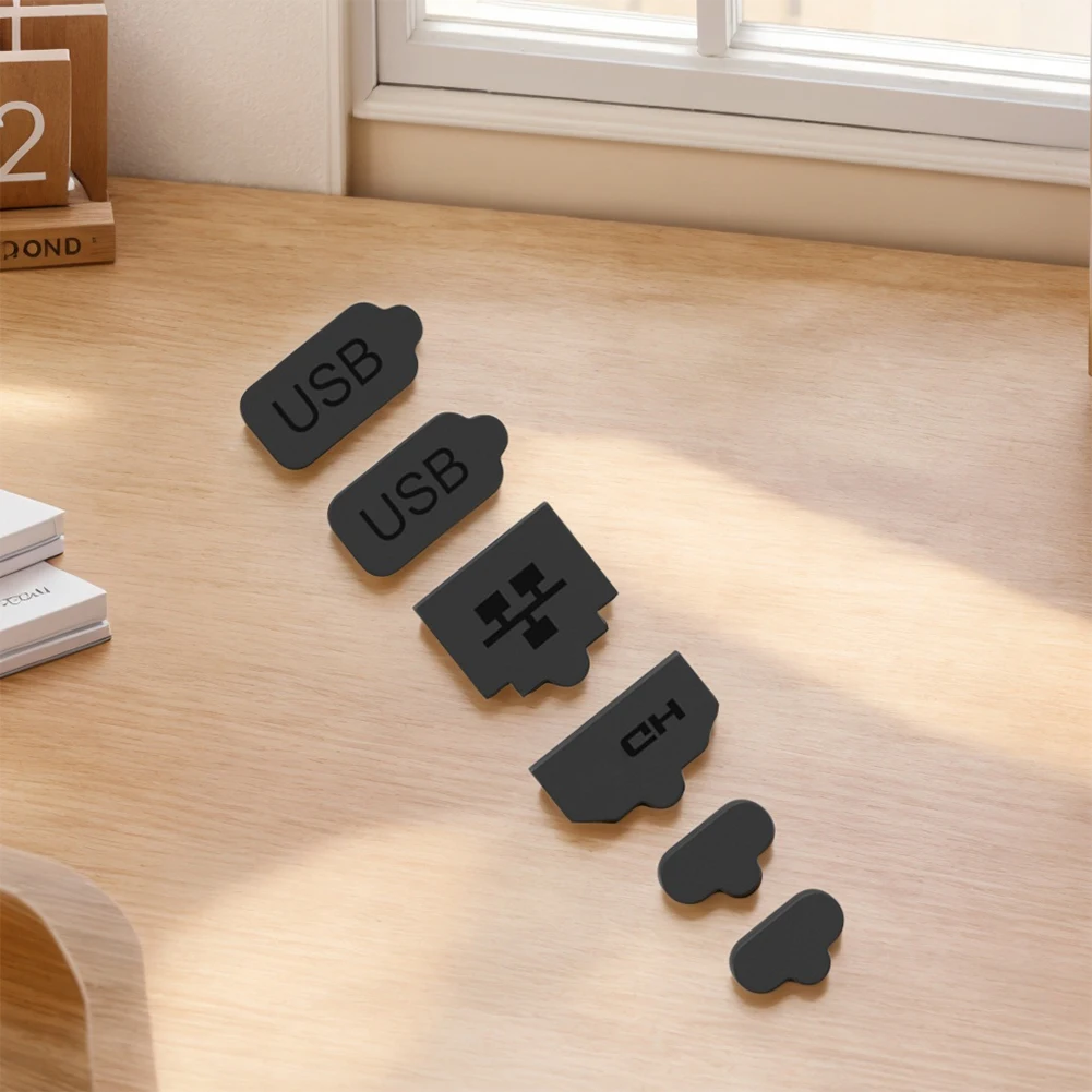 6Pcs Dustproof Protector Plugs for Nintendo Switch2 Console USB HD Interface Type A/C LAN Port Dustproof Cover Protective Cover