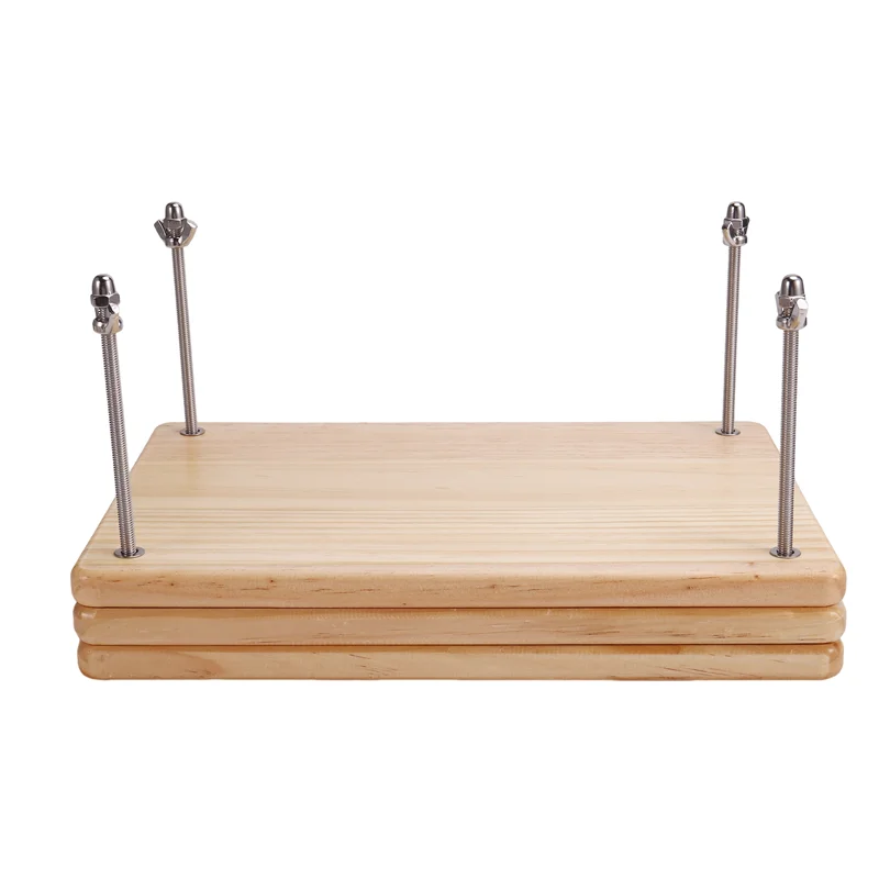 

AA01-Деревянный книжный пресс, инструмент для переплета, многоцелевой книжный пресс, зажим для книг, домашний старинный зажим для ремонта книг, три слоя