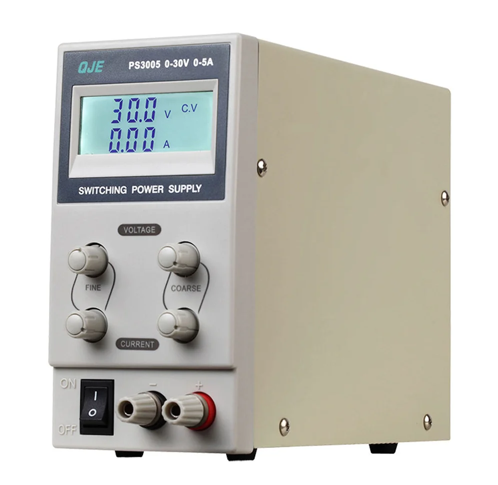 Jesverty PS3005 150W Switching DC Regulated Bench Power Supply Single Variable 0-30V 0-5A Encoder Knob Three-Digit Display