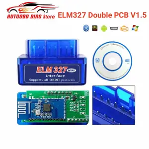 Bilashmart ELM327 Bluetooth V1.5 Double PCB With PIC18F25K80 Chip OBD2 Code Reader ELM 327 V2.1 V1.5 Diagnostic Tool IOS Android Window