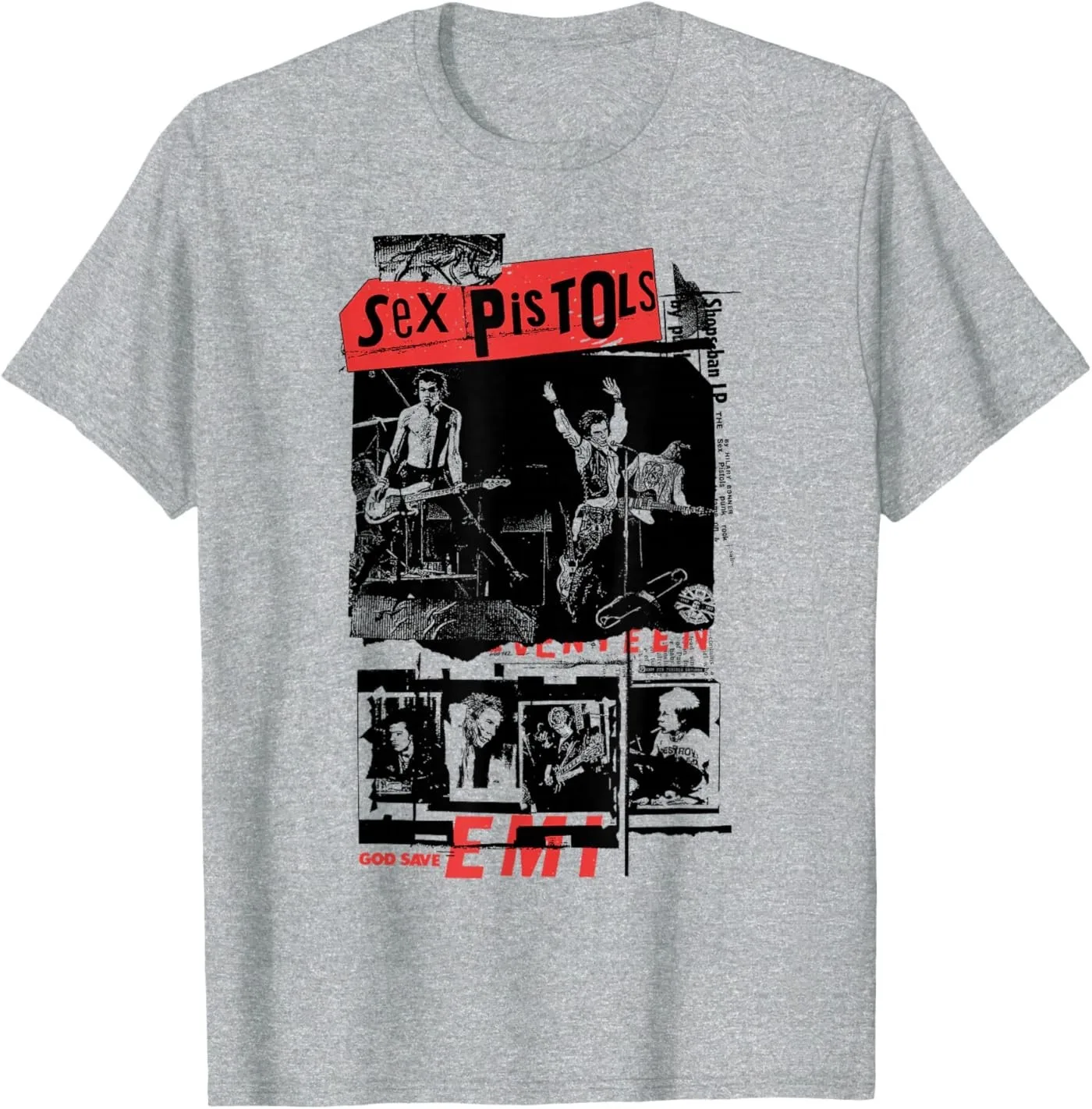Sex Pistols Official Classic Photo Collage T-Shirt