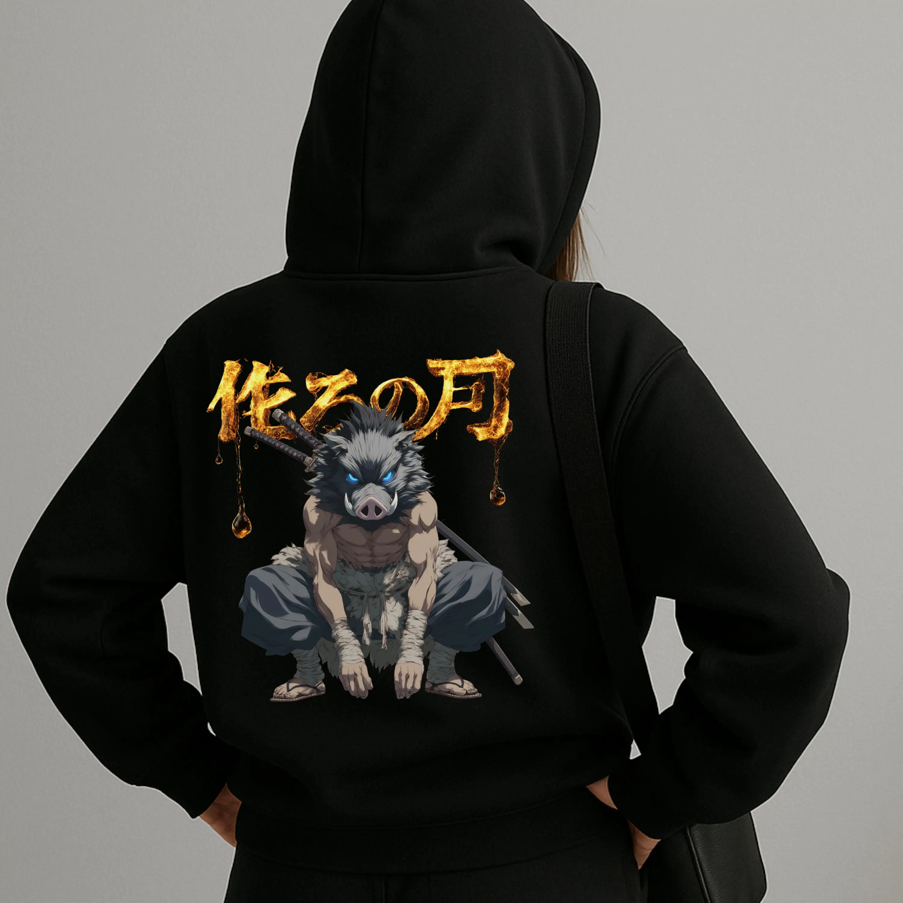 2026 Frühling Neues Design „Dämonentöter“ Kapuzenpullover – Inosuke Hashibira Grafik Anime-Liebhaber-Sweatshirt