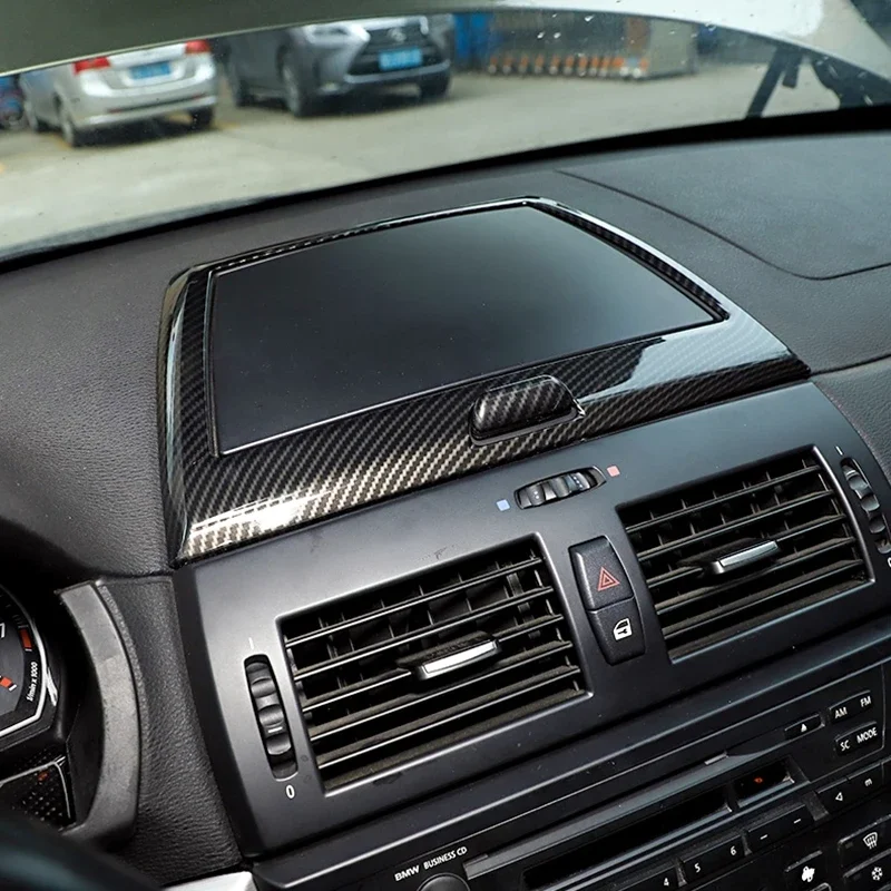 

For BMW X3 E83 2006-2010 Car Console Dashboard Storage Box Panel Frame Decoration Trim Carbon Color Sticker Interior Accessories