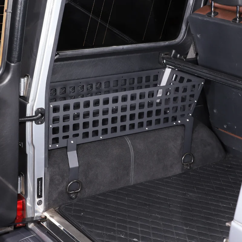 aluminum alloy Black Car trunk two side storage basket storage storage organizer Car Accessories For Mercedes Benz G Class04-18
