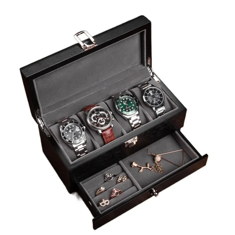 Small Watch Organizer Box Wooden Bracelet Ring Watches Storage Boxes Mechanical Wrist Watch Display Collection Gifts for Men