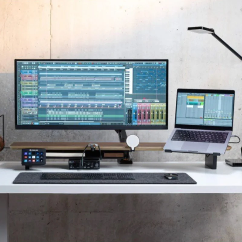 Modular Monitor Bracket Wood Desktop Study Monitors Organizer Holder Office Desk Computer Storage Riser Stand Monitor Base