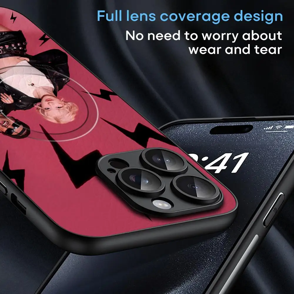 Singer B-Bruno Ma-rS Cool Hot Phone Case For iPhone 16 15 14 13 12 11 Plus Pro Max  High-end Luxury Magsafe Sheepskin