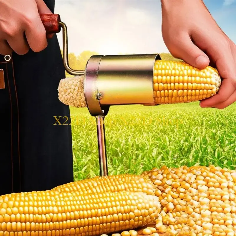 X22D Hand Crank Corn Sheller Manual Kernels Remover Effortlessly Operation Portable For Farm Household Activity