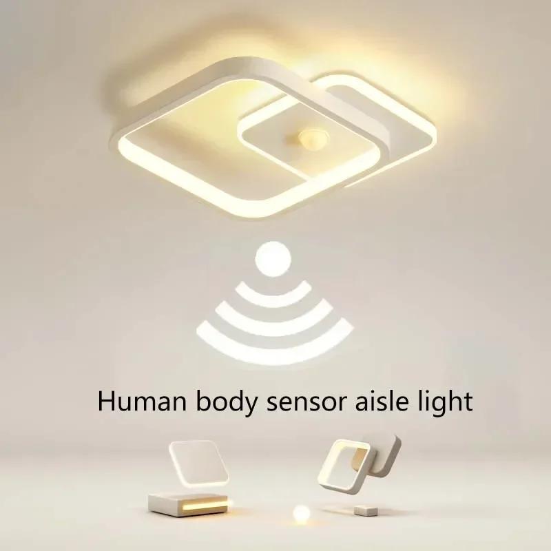 Modern LED Ceiling Light Human Body Induction Lamp for Living Room Entrance Hallway Corridor Sensor Lamp indoor lighting fixture