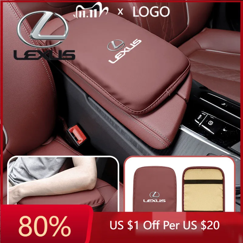 

2026 Hot Interior Stickers Leather Car Armrest Heighten Mat Protector Cushion For Lexus F SPORT GX460 Ct200h IS250 ES 220D IS20