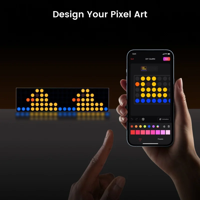 YEELIGHT Cube مصباح ذكي لايت ضوء ديناميكي RGB واي فاي اتصال بلوتوث 16 مليون لون مزامنة الموسيقى APP التحكم الذكي