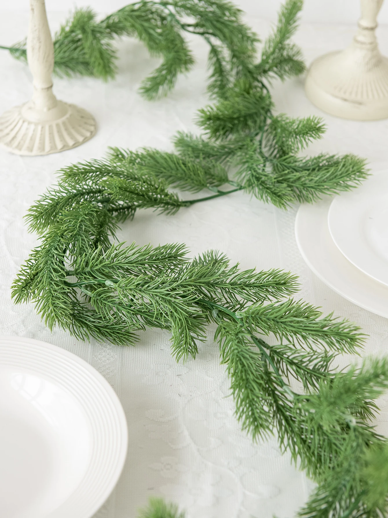 72-Mesh-Kunstpflanzen, grüne Kiefernnadel, Weinrebe, Weihnachtsbaumdekoration, Gartenwand im Freien, Zuhause, Brett, Festival, Party, Hochzeit, Diy – Detail 3
