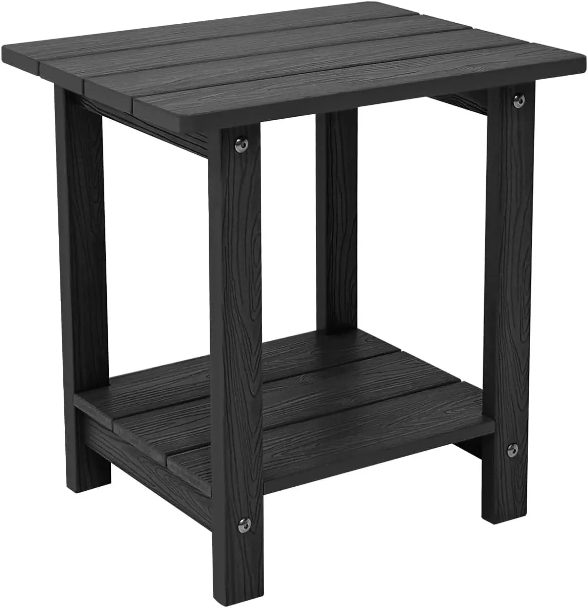 

Weatherproof Outdoor Side Table Set, Small Patio End Tables for Pool Deck Porch Furniture - Black