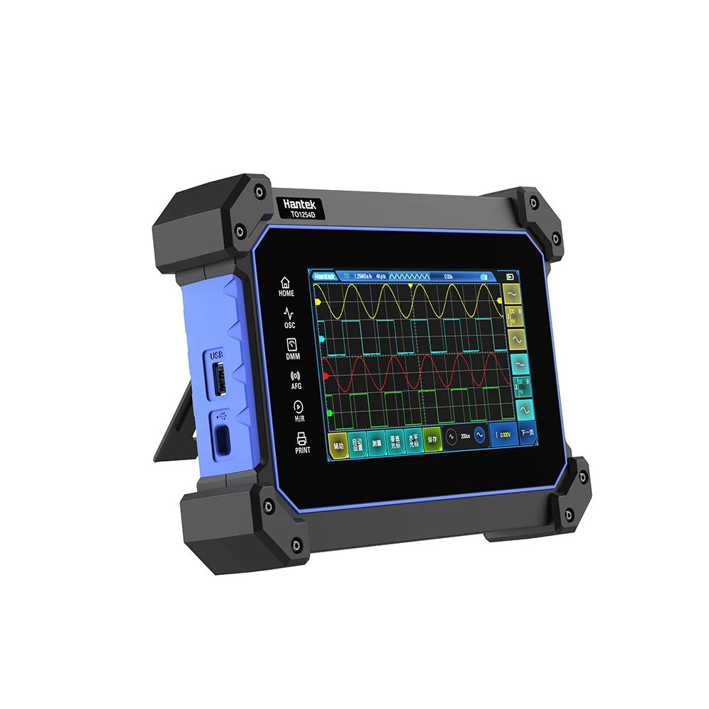 Hantek TO1112D Touch Screen Digital Oscilloscope 2 Channels 110Mhz Handheld Osciloscopio + Signal Source +Multimeter