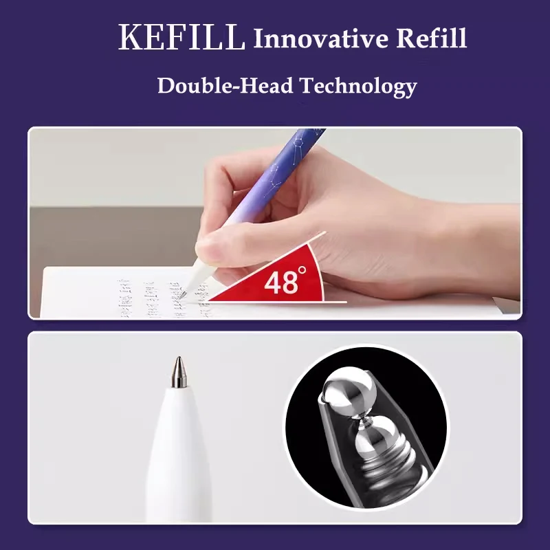 KACO Galaxy Gel Pens First Heart Star Series Rotating Signature Pen Gift Box Set 0.5mm Fine Point Smooth Writing Quick-Dry