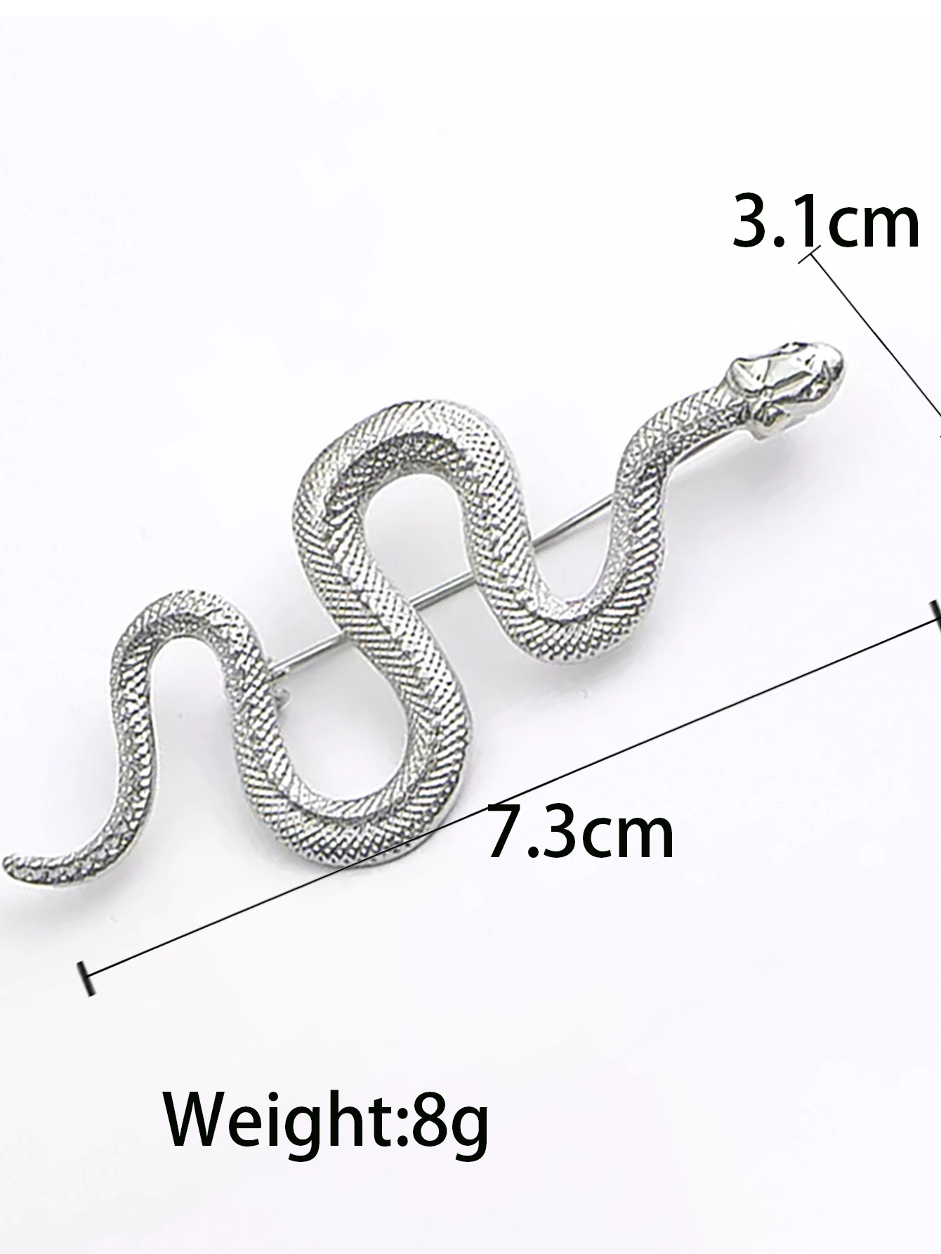 Gold Color Snake Brooches Women Men Lady Luxury Metal Snake Animal Brooch Pins Party Casual Fashion Jewelry Gifts-5215 image 3