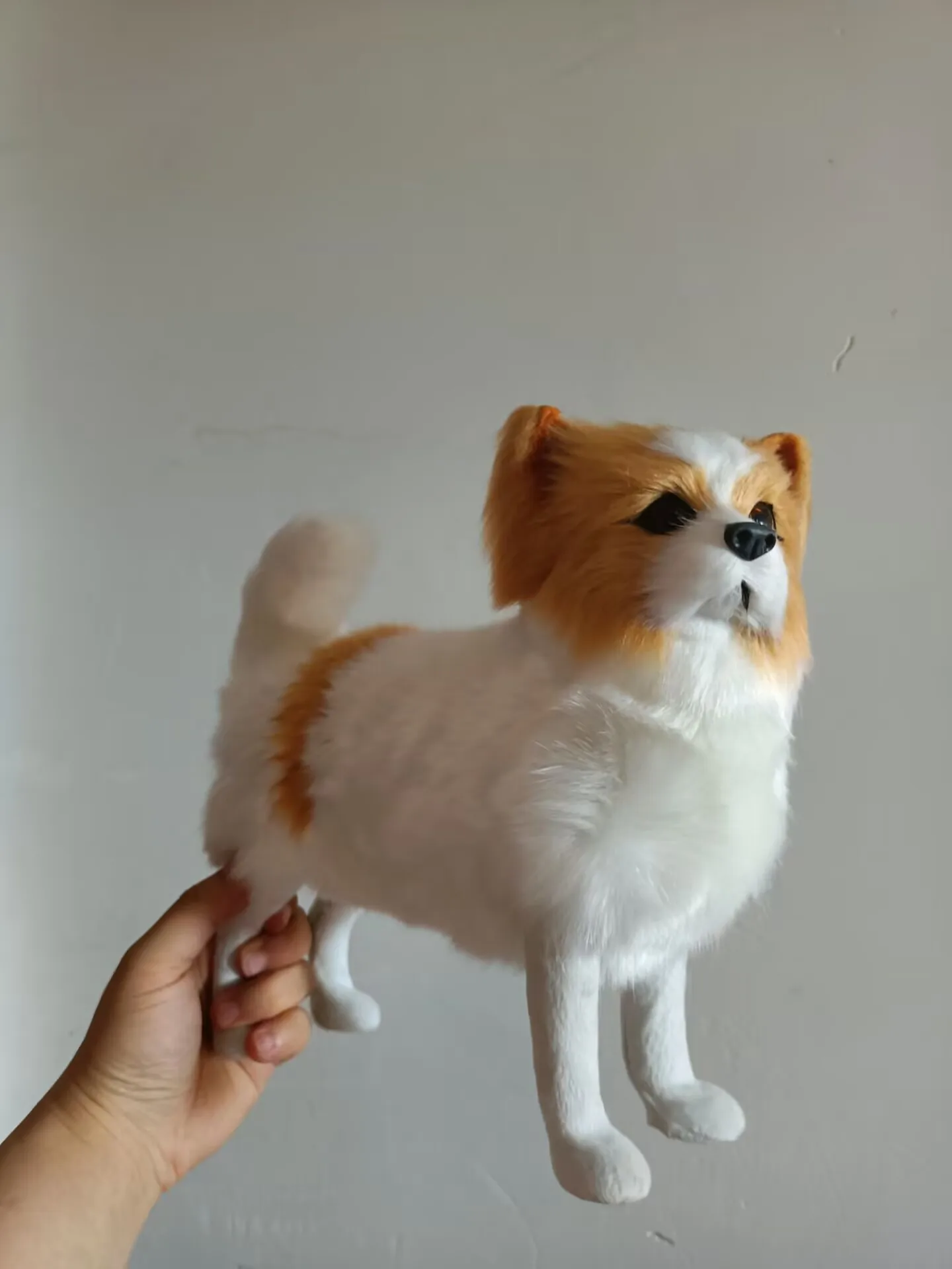 new real life butterfly dog model plastic&furs cute Papillon dog gift about 26x12x22cm  xf2330