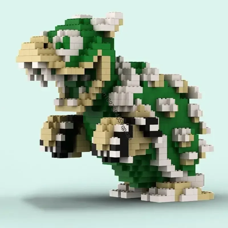 

New 1615PCS Famous Super Plumber Game Series Moc Bowser Model Custom Puzzle Diy Creative Ideas Kids Toys Christmas Birthday Gift