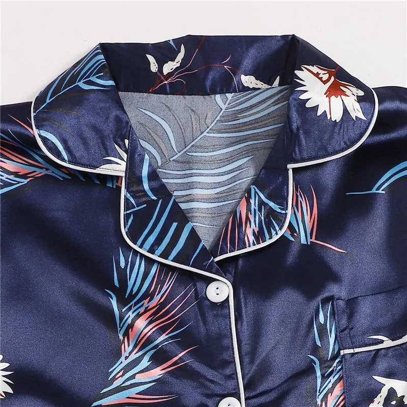 2022 Women Pajamas Sets Satin Sleepwear Silk 4 Pieces Nightwear Pyjama Strap Lace Sleep Lounge Pajama with Chest Pads