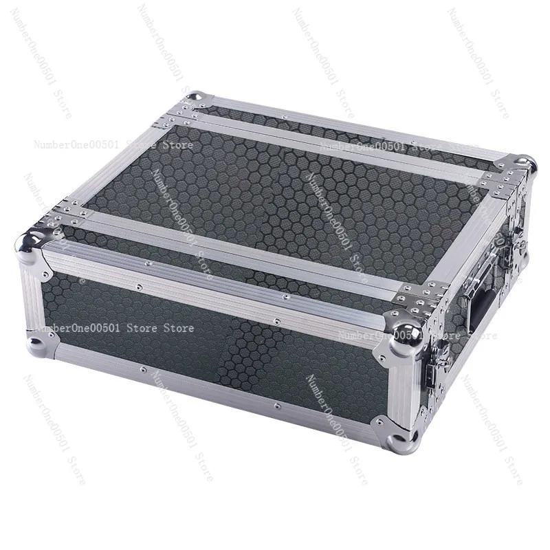 1U 2U Microphone Flight Case Aluminum Equipment Rack Case for Wireless Receiver Effects Processor Studio Gear Storage