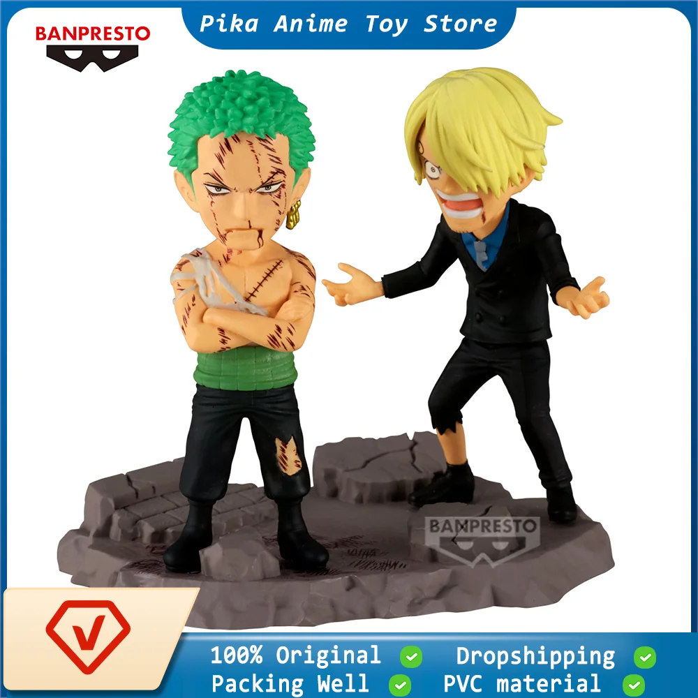 BANPRESTO Offizielles One Piece Anime Figuren-Set Roronoa Zoro & Sanji WCF Famous Scene Ver.