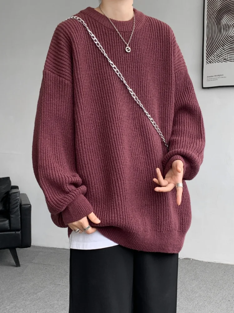 

Мужской утепленный трикотажный джемпер с круглым вырезом, свободный, комфортный, для ношения под одеждой, из мягкой смеси полиэстера и нейлона, с длинным рукавом.