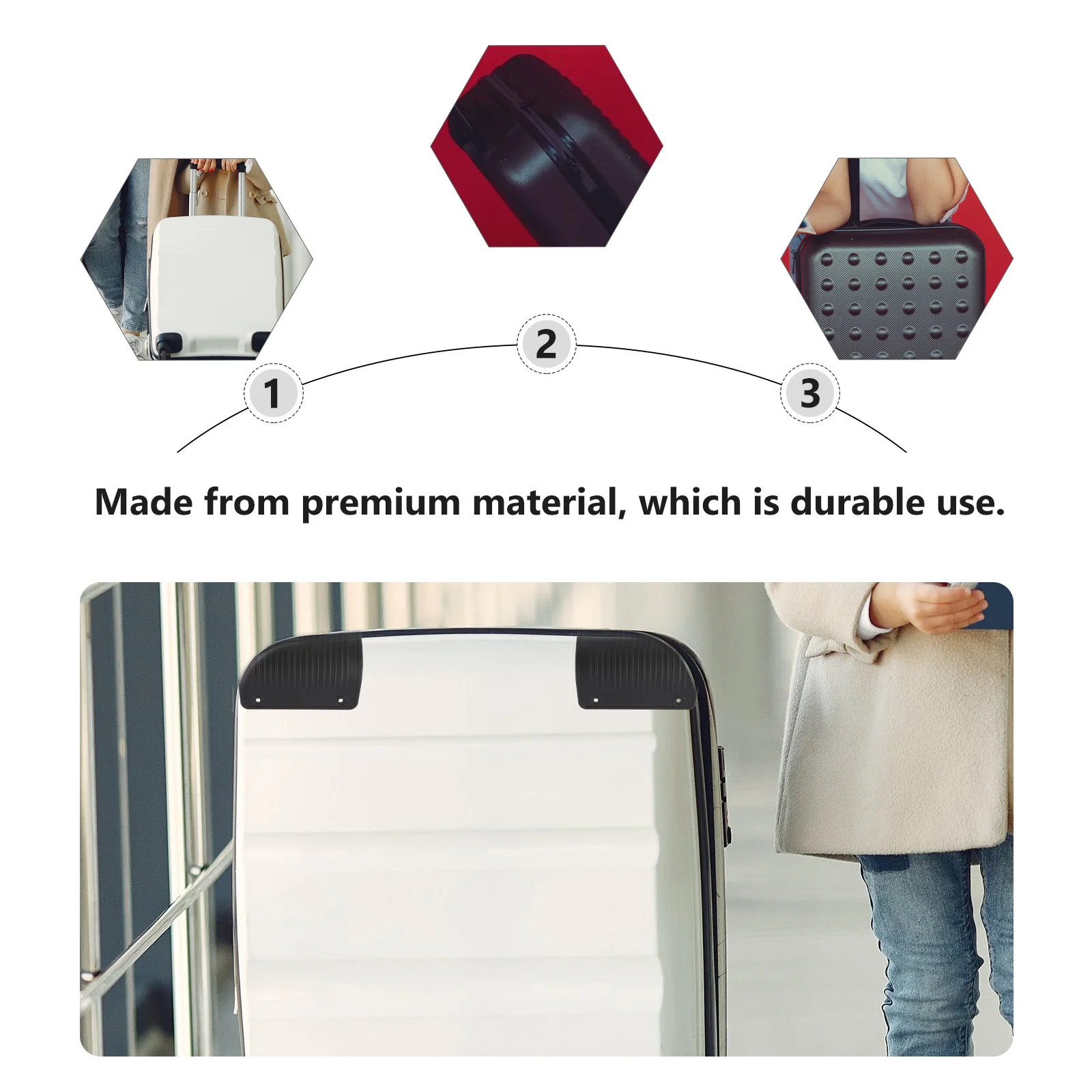 

6 pcs Luggage Corner Protectors Thickened Material Bag Safety Guards Plastic Edge DIY Suitcase Accessories Durable Large