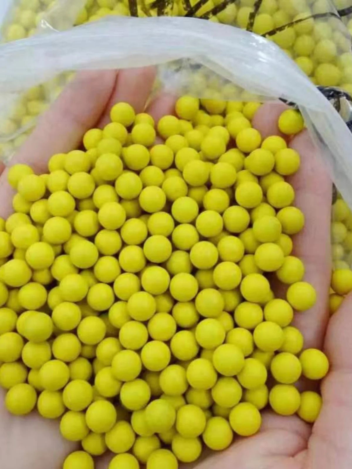 10/20/50/100PCS Diameter 6mm 6.8mm 7mm 8mm 8.5mm Yellow Solid Rubber Ball Rubber Elastic Ball