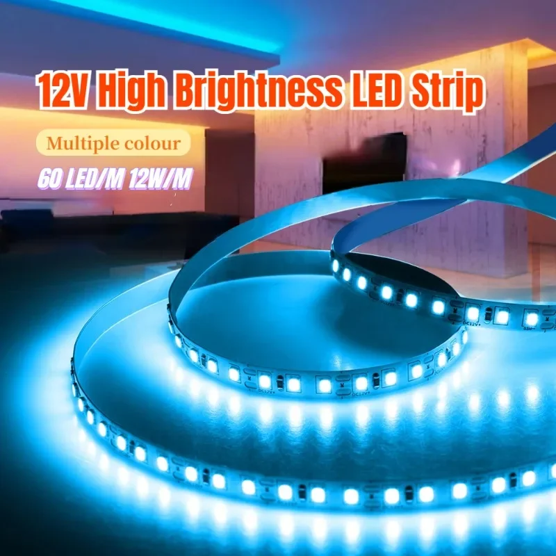 

LED Strip 2835 DC 12V Led Strip Light Diode Tape PC TV SMD 5M 60 Leds/m FLSTAR FIRE Flexible LED Strip Decorations for Rooms