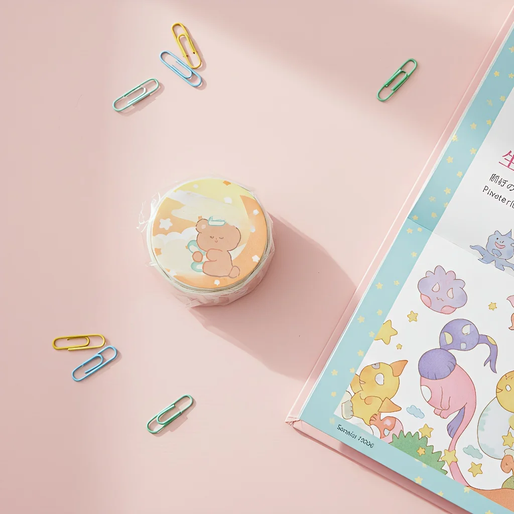 

Animals Cartoon Washi Tape — Circle Stickers for DIY Diary & Scrapbooking