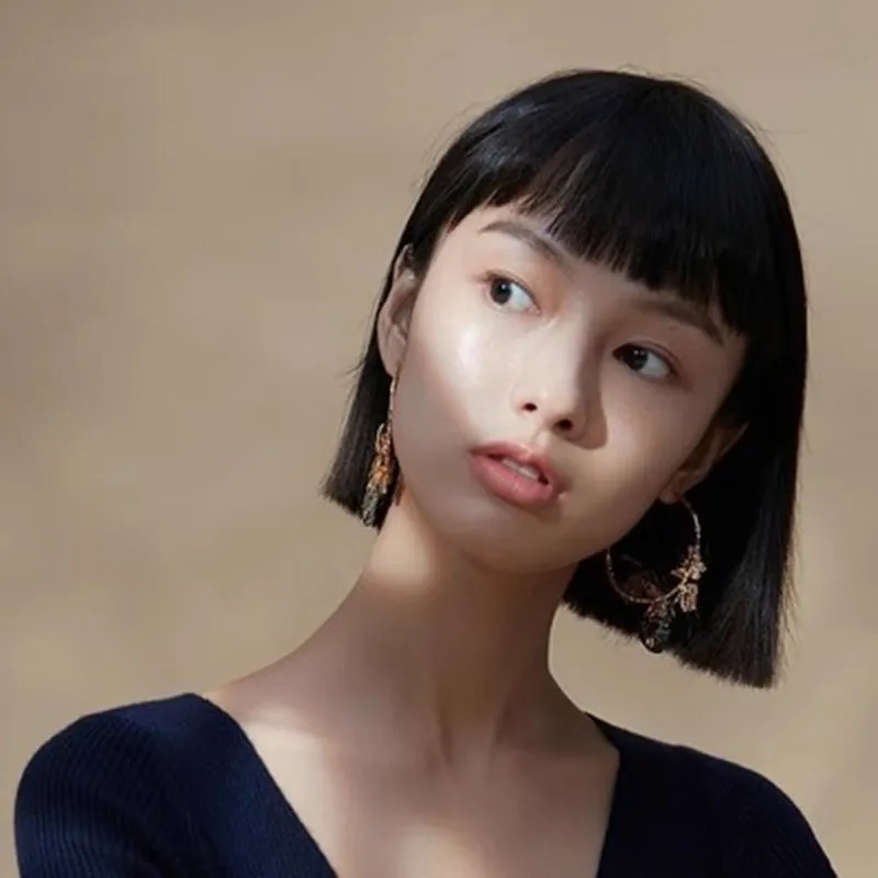 S925 dangle earring Personality Embroidery Colorful Butterflies Exaggerated Stud Earrings For Women Statement Ear Jewelry