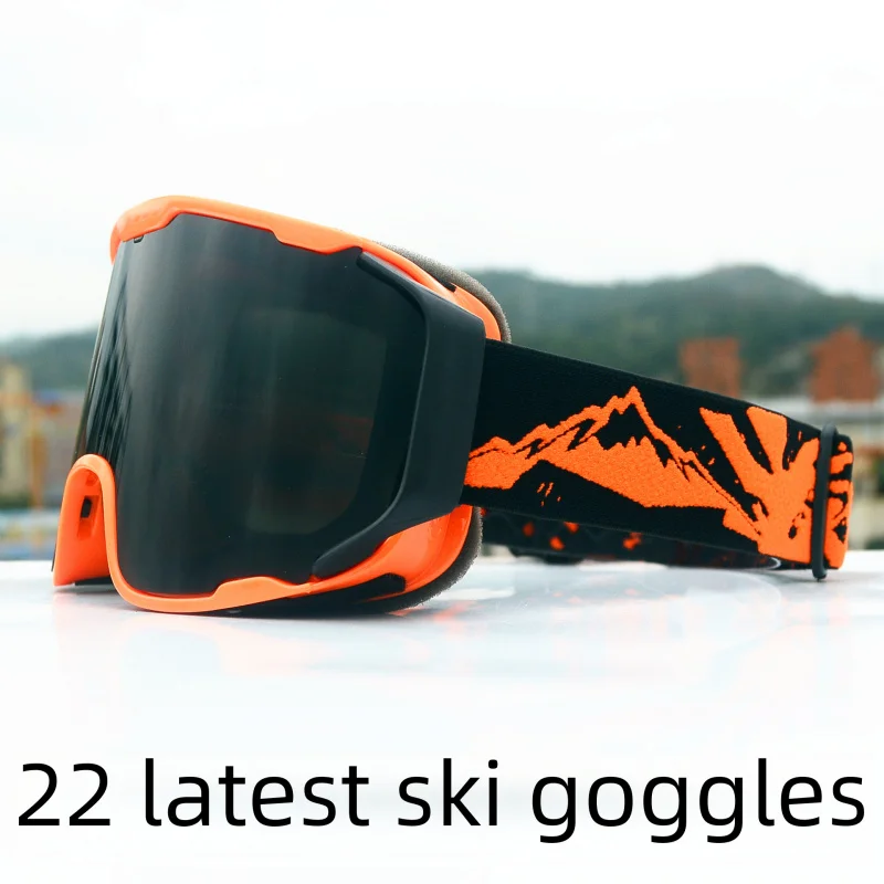 

-Border New Arrival Ski Goggles Double-Layer Anti-Fog Large Cylinder Full Real Film Ski Goggles Mountaineering Goggles/HX23