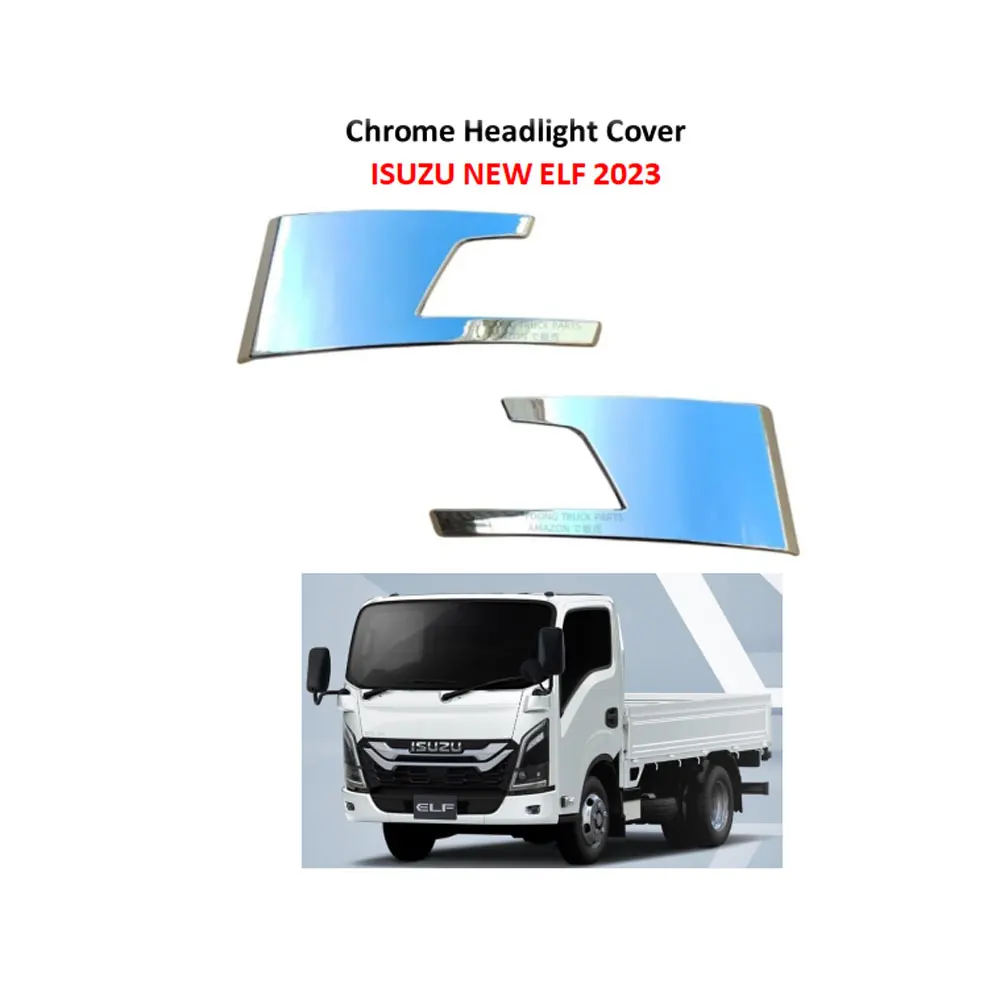 

FDONG 1 Set 2 Pcs Chrome Headlight Cover for ISUZU NEW ELF 2023