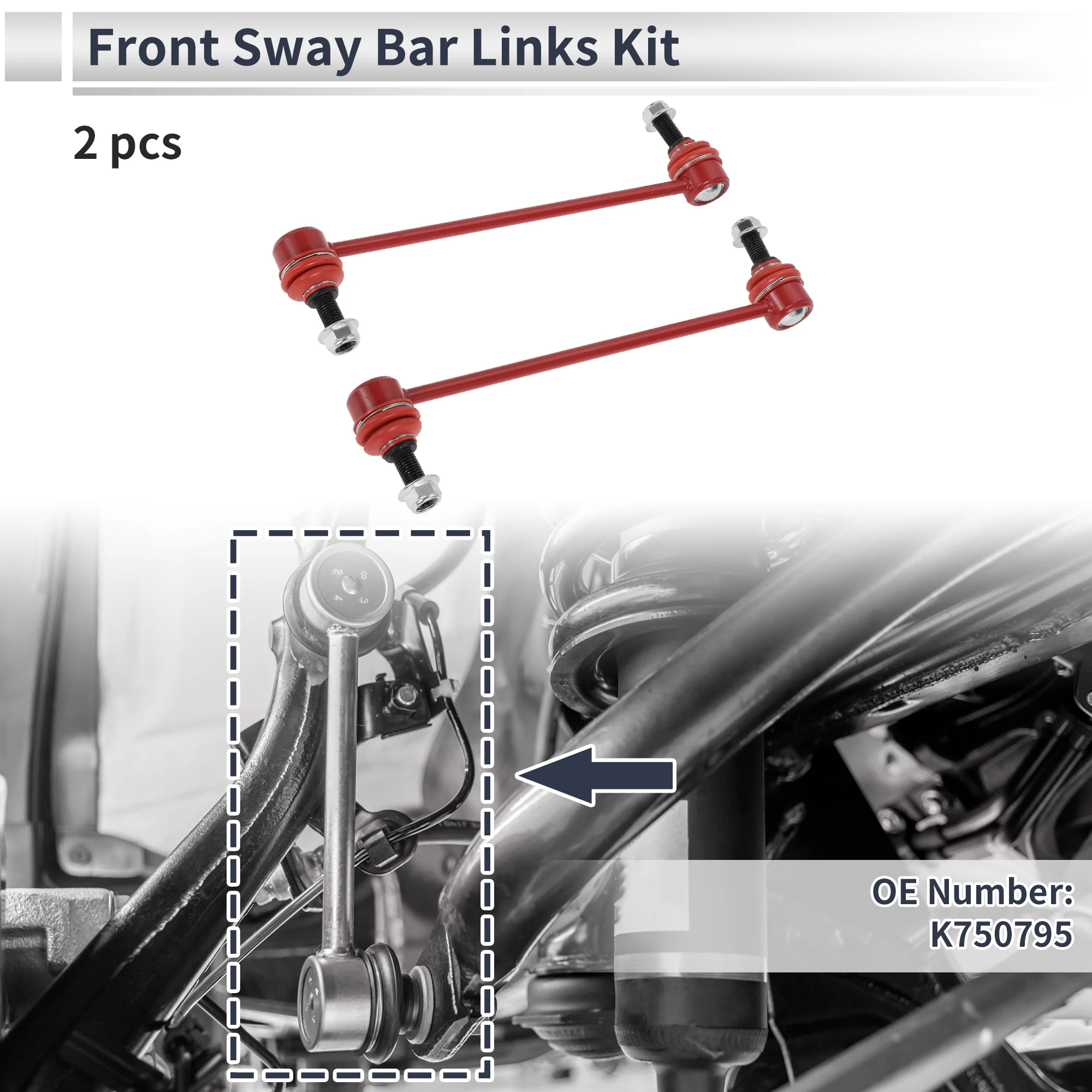 

Тяги переднего стабилизатора UXCELL для Fiat 500X 2016-2019, номер K750795 2 шт.
